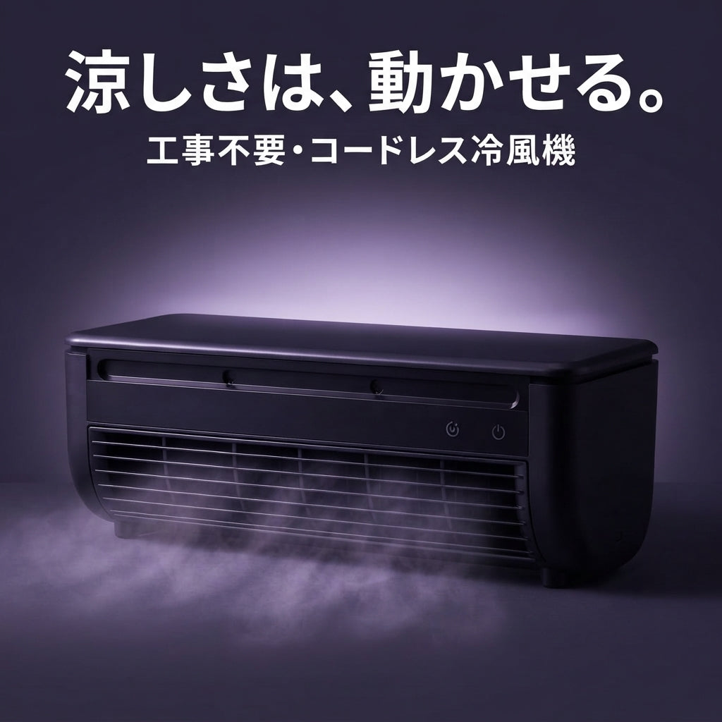 Suzumi™ 氷夏 -HYOKA-｜充電式ポータブル冷風機｜工事不要・コードレス