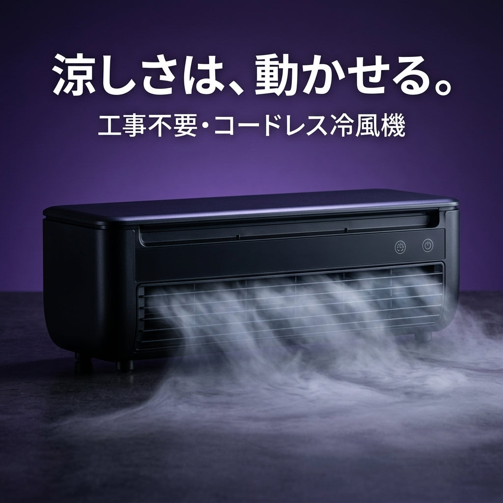 Suzumi™ 氷夏 -HYOKA-｜充電式ポータブル冷風機｜工事不要・コードレス